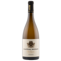 Bouteille de Château Mignan Pech Quisou – Vin blanc AOP Minervois, assemblage de Grenache blanc, Marsanne, Roussanne et Vermentino. Vin du Languedoc élégant, fruité et complexe, aux notes de fleurs blanches, d’amande et de pêche.